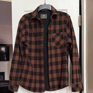 NoMad Men’s Flannel Shacket Buffalo Plaid Small